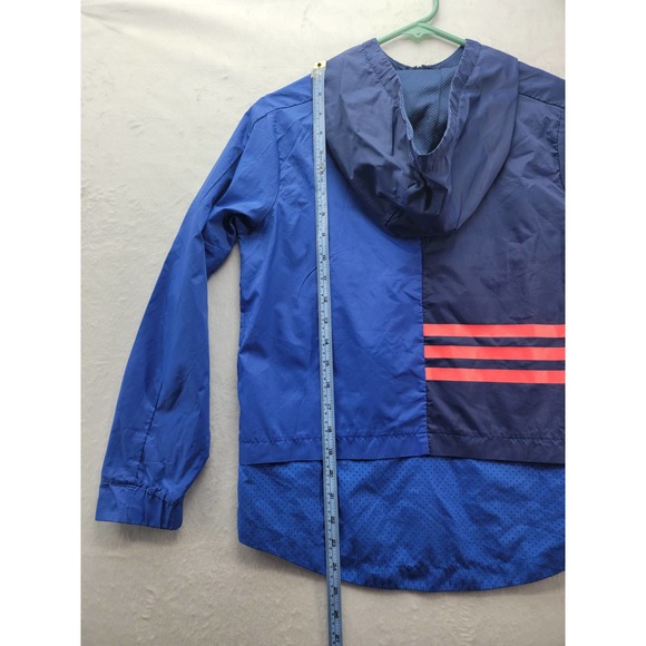 Adidas Youth Windbreaker Hoodie Track Mesh Jacket Accent Size M ( 10/12) - Picture 3 of 12